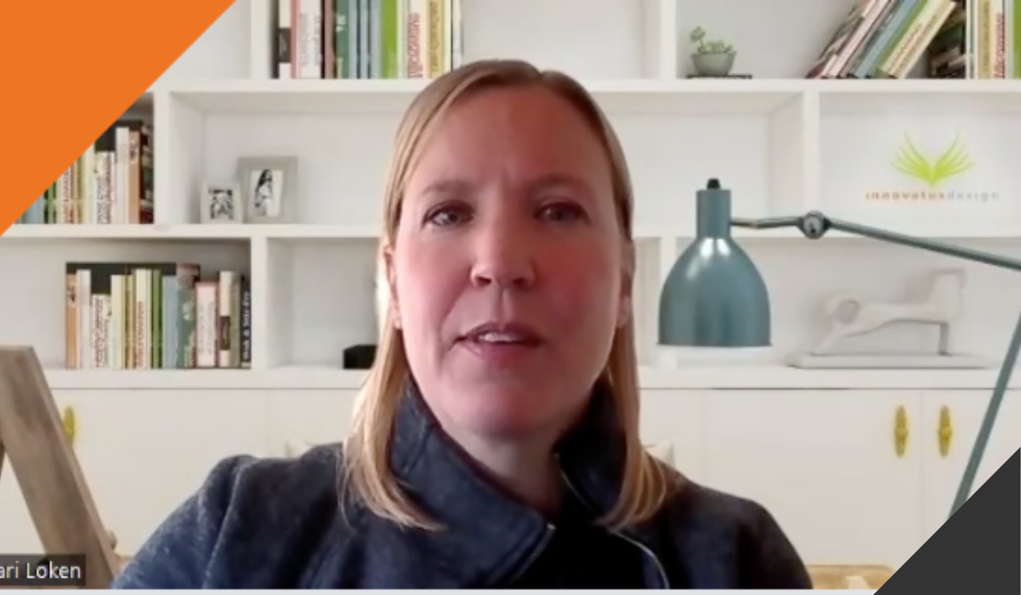 master facilitator kari loken in an office discussing how to be an agile leader
